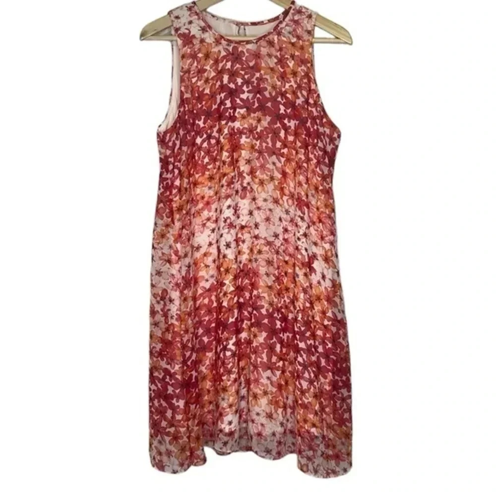 Calvin Klein size 12 floral dress lined